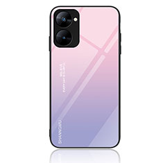 Coque Contour Silicone et Vitre Motif Fantaisie Miroir Etui Housse JM2 pour Realme V30t 5G Violet Clair