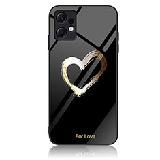 Coque Contour Silicone et Vitre Motif Fantaisie Miroir Etui Housse JM2 pour Xiaomi Redmi Note 12 4G Noir