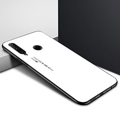 Coque Contour Silicone et Vitre Motif Fantaisie Miroir Etui Housse K01 pour Huawei P Smart+ Plus (2019) Blanc