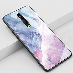 Coque Contour Silicone et Vitre Motif Fantaisie Miroir Etui Housse K01 pour Xiaomi Redmi K20 Pro Violet