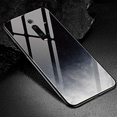 Coque Contour Silicone et Vitre Motif Fantaisie Miroir Etui Housse K02 pour Xiaomi Mi 9T Noir