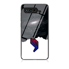 Coque Contour Silicone et Vitre Motif Fantaisie Miroir Etui Housse LS1 pour Asus ROG Phone 5 Pro Noir