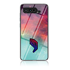 Coque Contour Silicone et Vitre Motif Fantaisie Miroir Etui Housse LS1 pour Asus ROG Phone 5 Pro Rouge