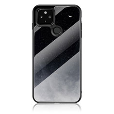 Coque Contour Silicone et Vitre Motif Fantaisie Miroir Etui Housse LS1 pour Google Pixel 5 Gris