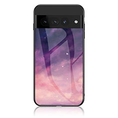 Coque Contour Silicone et Vitre Motif Fantaisie Miroir Etui Housse LS1 pour Google Pixel 7 Pro 5G Violet