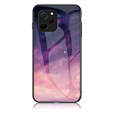 Coque Contour Silicone et Vitre Motif Fantaisie Miroir Etui Housse LS1 pour Huawei Enjoy 50z Violet