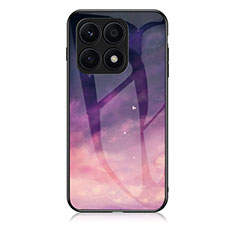 Coque Contour Silicone et Vitre Motif Fantaisie Miroir Etui Housse LS1 pour Huawei Honor X8a 4G Violet