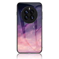 Coque Contour Silicone et Vitre Motif Fantaisie Miroir Etui Housse LS1 pour Huawei Mate 50E Violet