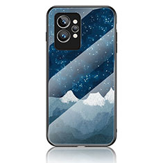 Coque Contour Silicone et Vitre Motif Fantaisie Miroir Etui Housse LS1 pour Realme GT2 Pro 5G Bleu