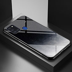 Coque Contour Silicone et Vitre Motif Fantaisie Miroir Etui Housse LS1 pour Samsung Galaxy A21s Gris
