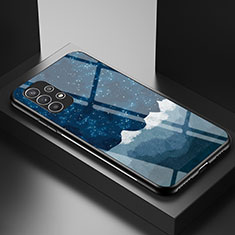 Coque Contour Silicone et Vitre Motif Fantaisie Miroir Etui Housse LS1 pour Samsung Galaxy A23 4G Bleu