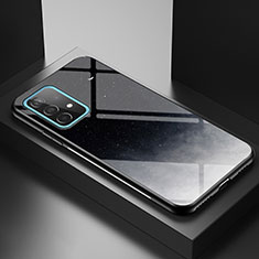 Coque Contour Silicone et Vitre Motif Fantaisie Miroir Etui Housse LS1 pour Samsung Galaxy A52 4G Gris
