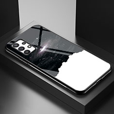 Coque Contour Silicone et Vitre Motif Fantaisie Miroir Etui Housse LS1 pour Samsung Galaxy A53 5G Noir