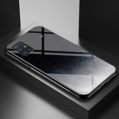 Coque Contour Silicone et Vitre Motif Fantaisie Miroir Etui Housse LS1 pour Samsung Galaxy A71 4G A715 Gris