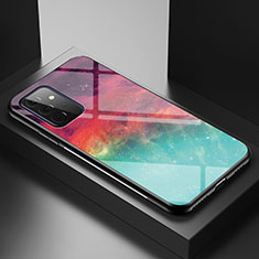Coque Contour Silicone et Vitre Motif Fantaisie Miroir Etui Housse LS1 pour Samsung Galaxy A72 4G Rouge