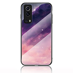 Coque Contour Silicone et Vitre Motif Fantaisie Miroir Etui Housse LS1 pour Vivo iQOO Z3 5G Violet