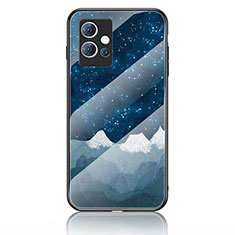 Coque Contour Silicone et Vitre Motif Fantaisie Miroir Etui Housse LS1 pour Vivo iQOO Z6 5G Bleu