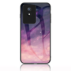 Coque Contour Silicone et Vitre Motif Fantaisie Miroir Etui Housse LS1 pour Vivo Y02t Violet