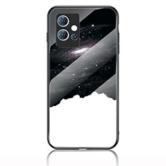 Coque Contour Silicone et Vitre Motif Fantaisie Miroir Etui Housse LS1 pour Vivo Y52t 5G Noir