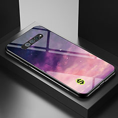 Coque Contour Silicone et Vitre Motif Fantaisie Miroir Etui Housse LS1 pour Xiaomi Black Shark 5 RS 5G Violet