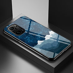 Coque Contour Silicone et Vitre Motif Fantaisie Miroir Etui Housse LS1 pour Xiaomi Mi 11i 5G Bleu