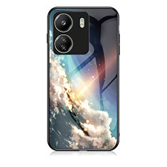 Coque Contour Silicone et Vitre Motif Fantaisie Miroir Etui Housse LS1 pour Xiaomi Poco C65 Mixte