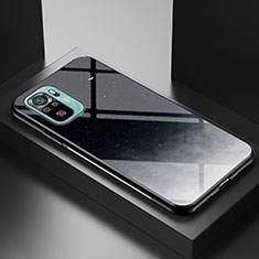 Coque Contour Silicone et Vitre Motif Fantaisie Miroir Etui Housse LS1 pour Xiaomi Poco M5S Gris