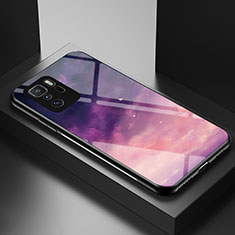 Coque Contour Silicone et Vitre Motif Fantaisie Miroir Etui Housse LS1 pour Xiaomi Poco X3 GT 5G Violet