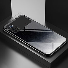 Coque Contour Silicone et Vitre Motif Fantaisie Miroir Etui Housse LS1 pour Xiaomi Poco X4 Pro 5G Gris