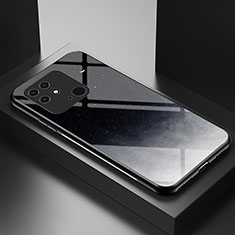 Coque Contour Silicone et Vitre Motif Fantaisie Miroir Etui Housse LS1 pour Xiaomi Redmi 10 Power Gris