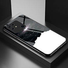 Coque Contour Silicone et Vitre Motif Fantaisie Miroir Etui Housse LS1 pour Xiaomi Redmi 10 Power Noir