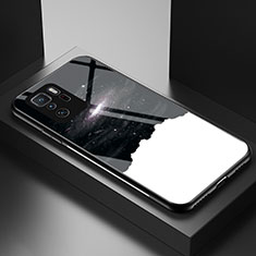 Coque Contour Silicone et Vitre Motif Fantaisie Miroir Etui Housse LS1 pour Xiaomi Redmi Note 10 Pro 5G Noir