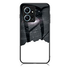 Coque Contour Silicone et Vitre Motif Fantaisie Miroir Etui Housse LS1 pour Xiaomi Redmi Note 12 4G Noir