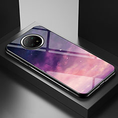 Coque Contour Silicone et Vitre Motif Fantaisie Miroir Etui Housse LS1 pour Xiaomi Redmi Note 9 5G Violet