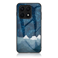 Coque Contour Silicone et Vitre Motif Fantaisie Miroir Etui Housse LS2 pour Huawei Honor X8 5G Bleu