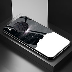 Coque Contour Silicone et Vitre Motif Fantaisie Miroir Etui Housse LS2 pour Huawei Nova 8i Noir