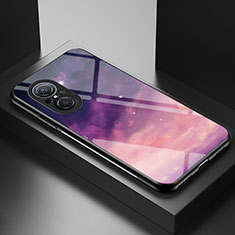 Coque Contour Silicone et Vitre Motif Fantaisie Miroir Etui Housse LS2 pour Huawei Nova 9 SE Violet