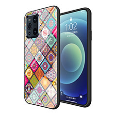 Coque Contour Silicone et Vitre Motif Fantaisie Miroir Etui Housse LS2 pour Oppo Find X3 Pro 5G Colorful