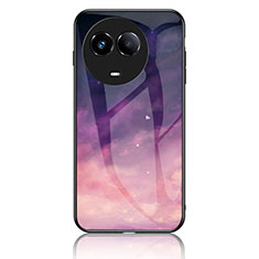 Coque Contour Silicone et Vitre Motif Fantaisie Miroir Etui Housse LS2 pour Realme 11 5G Violet