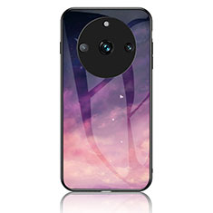 Coque Contour Silicone et Vitre Motif Fantaisie Miroir Etui Housse LS2 pour Realme 11 Pro 5G Violet