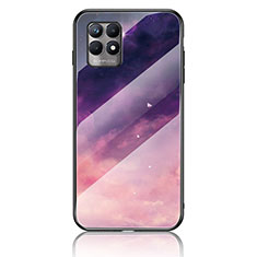 Coque Contour Silicone et Vitre Motif Fantaisie Miroir Etui Housse LS2 pour Realme 8i Violet