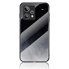 Coque Contour Silicone et Vitre Motif Fantaisie Miroir Etui Housse LS2 pour Realme 9 Pro+ Plus 5G Gris