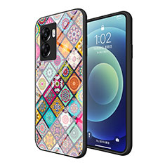 Coque Contour Silicone et Vitre Motif Fantaisie Miroir Etui Housse LS2 pour Realme Narzo 50 5G Colorful