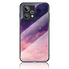 Coque Contour Silicone et Vitre Motif Fantaisie Miroir Etui Housse LS2 pour Realme Narzo 50 Pro 5G Violet