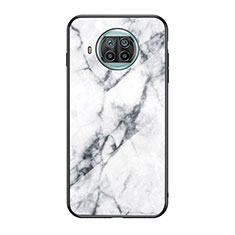 Coque Contour Silicone et Vitre Motif Fantaisie Miroir Etui Housse LS2 pour Xiaomi Mi 10i 5G Blanc