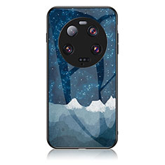 Coque Contour Silicone et Vitre Motif Fantaisie Miroir Etui Housse LS2 pour Xiaomi Mi 13 Ultra 5G Bleu