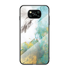 Coque Contour Silicone et Vitre Motif Fantaisie Miroir Etui Housse LS2 pour Xiaomi Poco X3 Pro Vert