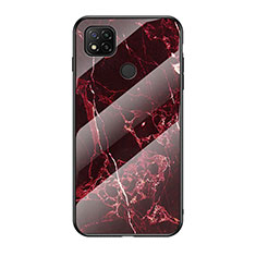 Coque Contour Silicone et Vitre Motif Fantaisie Miroir Etui Housse LS2 pour Xiaomi Redmi 10A 4G Rouge