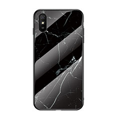 Coque Contour Silicone et Vitre Motif Fantaisie Miroir Etui Housse LS2 pour Xiaomi Redmi 9i Noir