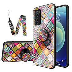 Coque Contour Silicone et Vitre Motif Fantaisie Miroir Etui Housse LS3 pour Oppo A16 Colorful